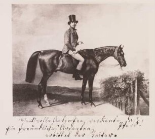 Ottokar Freiherr von Wilamowitz-Moellendorff (geb. Graudenz 23.3.1811, gest. Meesendorf/Schlesien 7.4.1867) : Repro eines Fotos aus Stammbuch im Schloss Weikersheim, Bibliothek des Instituts für Denkmalpflege