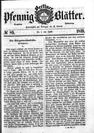No. 89, 25. u. 26. Juli
