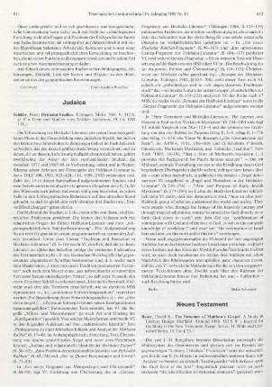 811-812 [Rezension] Schäfer, Peter, Hekhalot-Studien