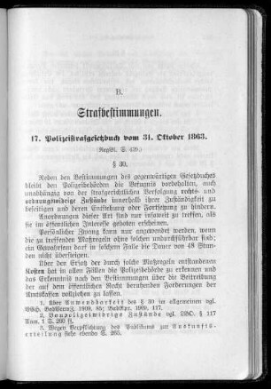 17. Polizeistrafgesetzbuch vom 31. Oktober 1863