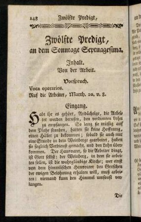 148-159, Zwoelfte Predigt