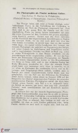 Die Photographie als Pionier moderner Cultur