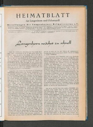 Langenhorn wächst zu schnell
