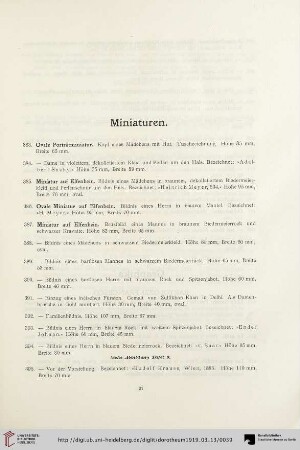 Miniaturen (Nr. 383-409)