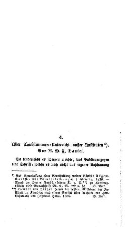 Über Taubstummen-Unterricht außer Instituten
