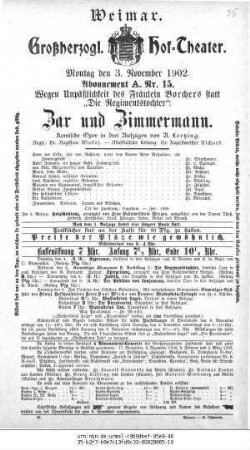 Zar und Zimmermann