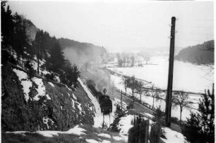 Lok 141, Bundesstraße Gammertingen - Bronnen, neu trassiert 1965, hier stand 1867 - 1901 die Fideliskapelle