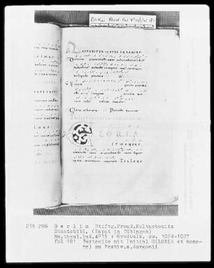 Graduale — Initiale G(loria et honore), Folio 181recto