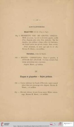 IV Plaques et plaquettes - Sujets profanes (Nr. 586 - 603)