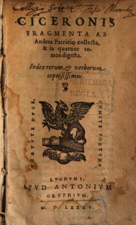 M. T. Ciceronis Fragmenta