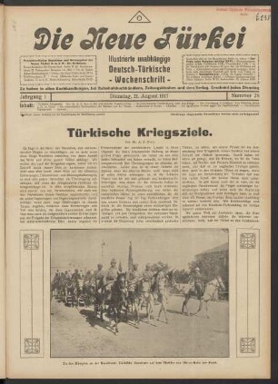 Jahrgang 1. Dienstag, 21. August 1917. Nummer 28