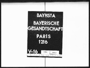 Paumgarten, Ludwig Graf von, Legationssekretär, Urlaubsvertretung für den Legationssekretär von Gasser