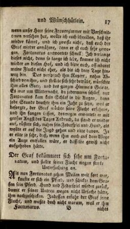 Der Graf bekümmert sich sehr um Fortunatum ...