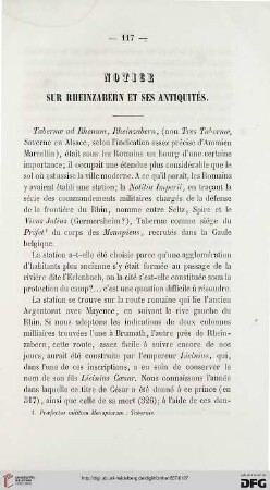 1: Notice sur Rheinzabern et ses antiquités