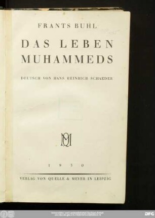 Das Leben Muhammeds