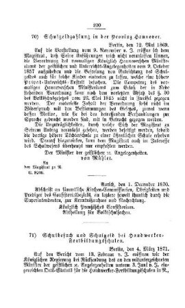 Schulbesuch und Schulgeld bei Handweker-Fortbildungsschulen : [V. Elementarschulwesen]