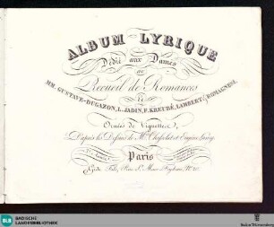 Album lyrique ou recueil de romances