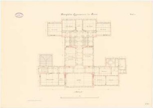 Gymnasium, Bonn: Klassengebäude: Grundriss 1. Obergeschoss 1:100