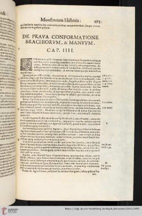 Cap. IIII: De Prava Conformatione Brachiorvm, & Manvvm