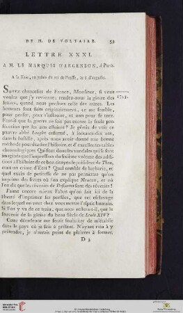 (Lettre XXXI - XL)