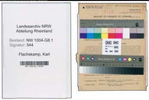 Entnazifizierung Karl Flachskamp , geb. 06.04.1897 (Konstrukteur)