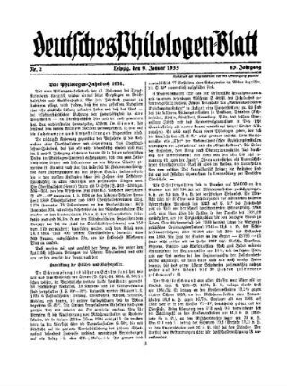 Das Philologen-Jahrbuch 1934