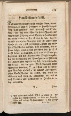 Haushaltungskunst