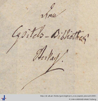 Notiz (Aus: UB Freiburg, NB 9/1124).