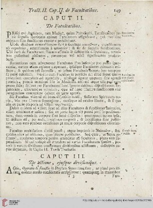 Caput II: De Facultatibus