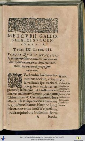 Tomus IX. Liber III.