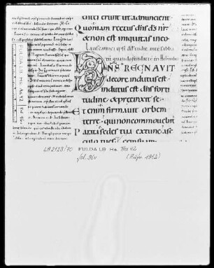Psalmenkommentar — Initiale D, Folio 96verso