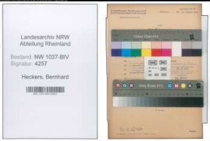 Entnazifizierung Bernhard Heckers , geb. 14.04.1892 (Postassistent)