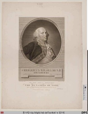 Bildnis Friedrich Wilhelm II., König von Preußen (reg. 1786-97)