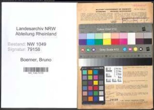 Entnazifizierung Bruno Boerner , geb. 12.08.1899 (Revisor)
