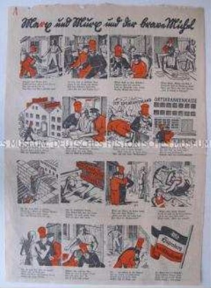 Bilderbogen mit Wahlpropaganda der DNVP zur Reichstagswahl am 31. Juli 1932