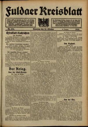 Ausgabe vom Dienstag, den 20. Oktober 1914.