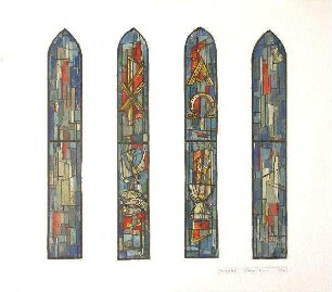 Entwurf für 4 Fenster Paulus-Kirche Osnabrück