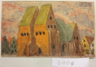 [Kirche mit Doppelturmanlage]