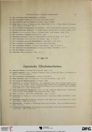 Japanische Elfenbeinarbeiten (Nr. 681-701)