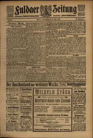 Zweite Ausgabe vom Donnerstag, den 09. Juli 1908.