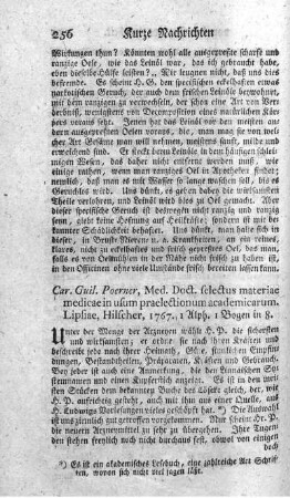 Selectus materiae medicae.