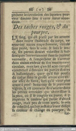 Des taches rouges, & du pourpre