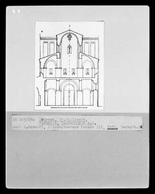 Tournus: Querschnitt durch die Vorhalle der Abteikirche Saint-Philibert