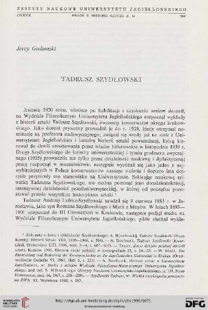 19: Tadeusz Szydłowski