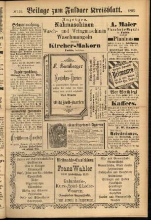 Zweite Ausgabe vom Dienstag, den 19. Dezember 1893.
