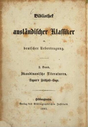 Frithjofs-Sage : Deutsch v. Heinrich Viehoff