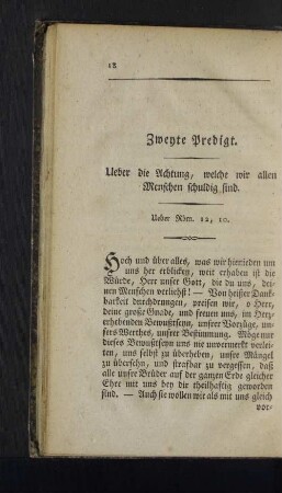Zweyte Predigt.