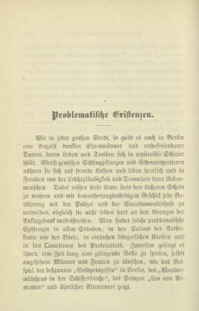 Problematische Existenzen