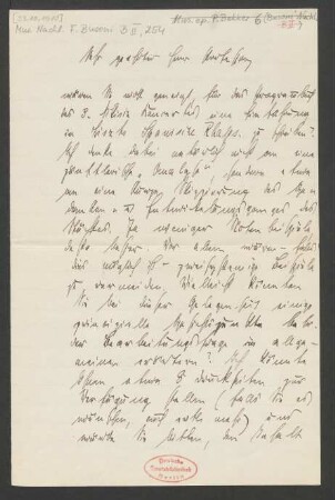 Brief an Ferruccio Busoni : 23.10.1910