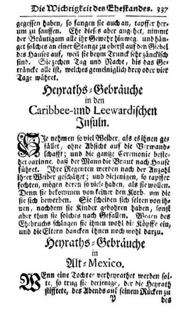 Heyraths-Gebräuche in Alt-Mexico.